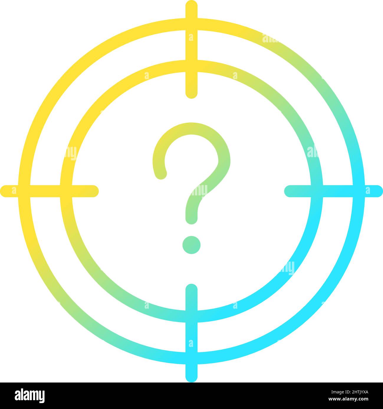 Central question gradient linear vector icon Stock Vector Image & Art
