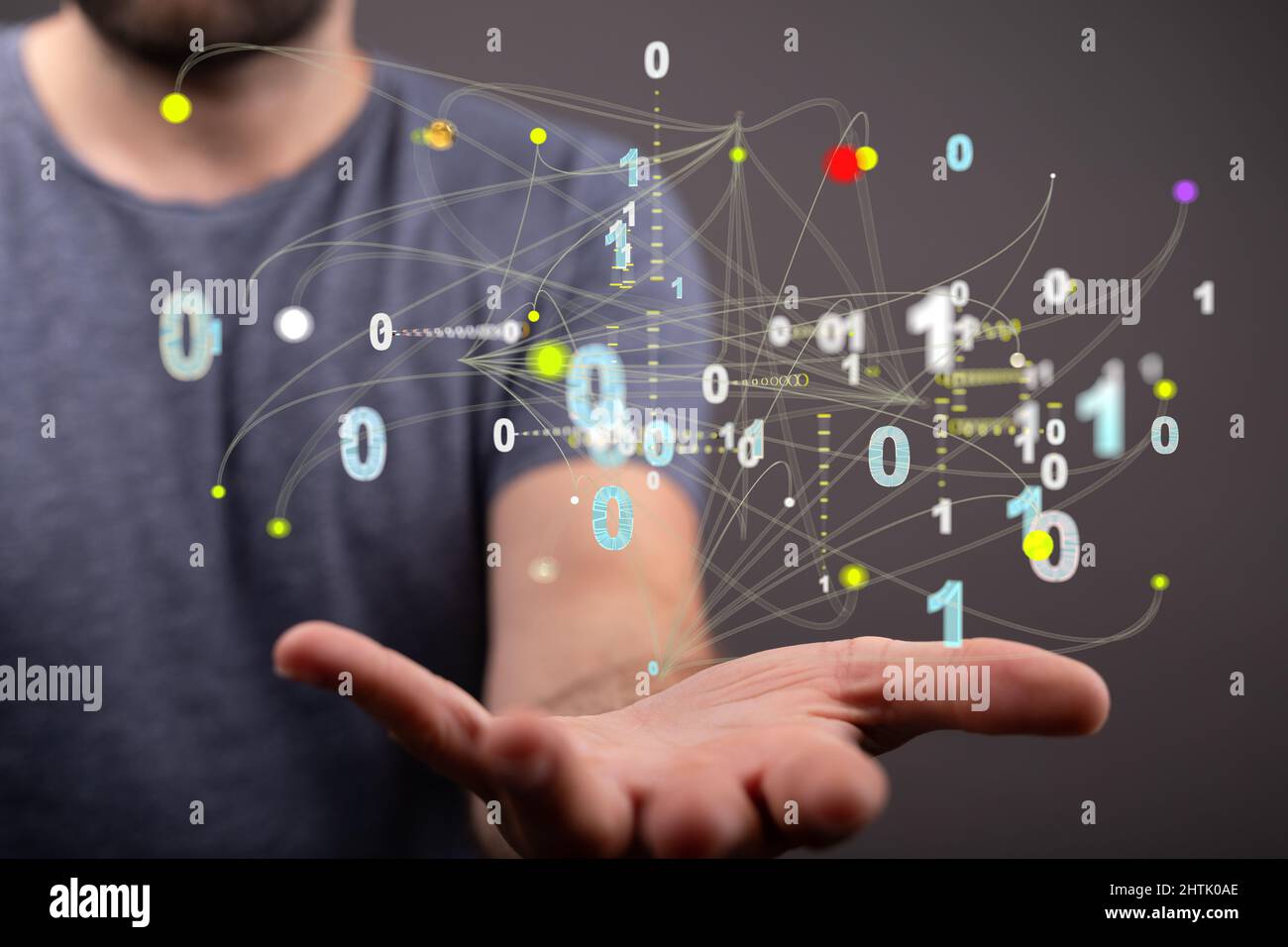 Intelligence analyst dashboard on virtual Stock Photo