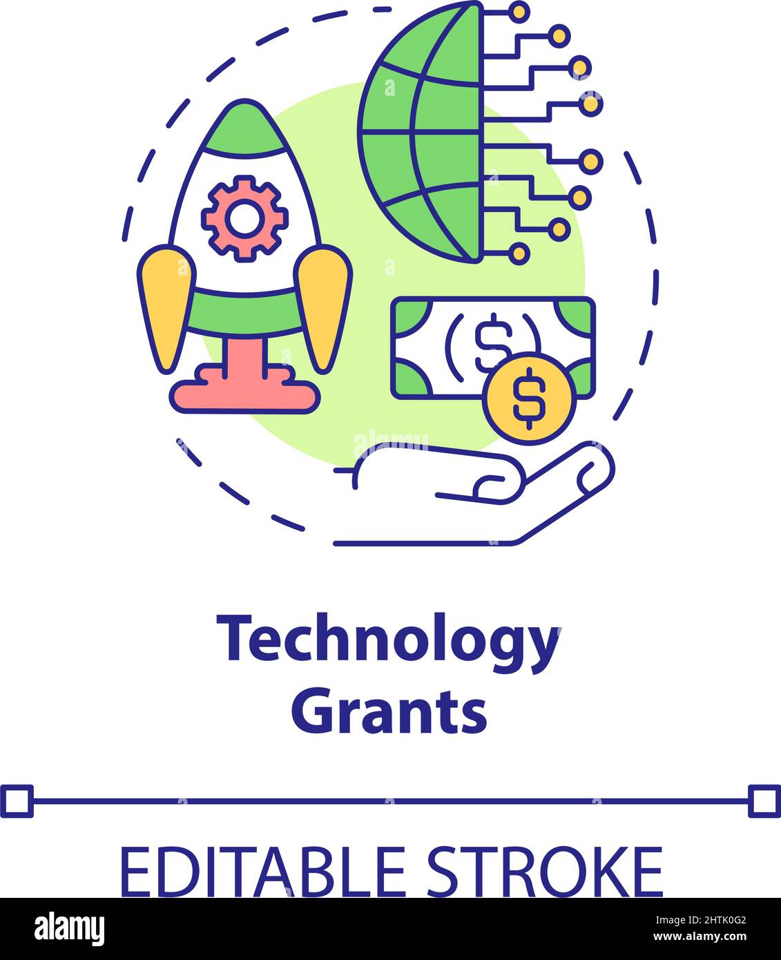 Technology grants concept icon Stock Vector Image & Art Alamy