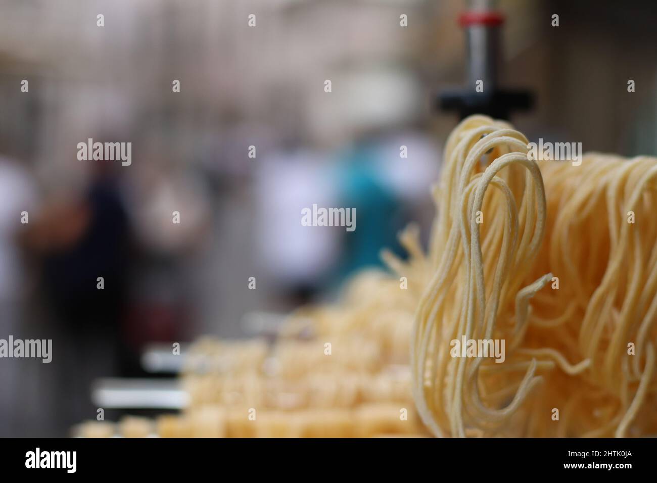 Selective focus shot of dried noddle Stock Photo