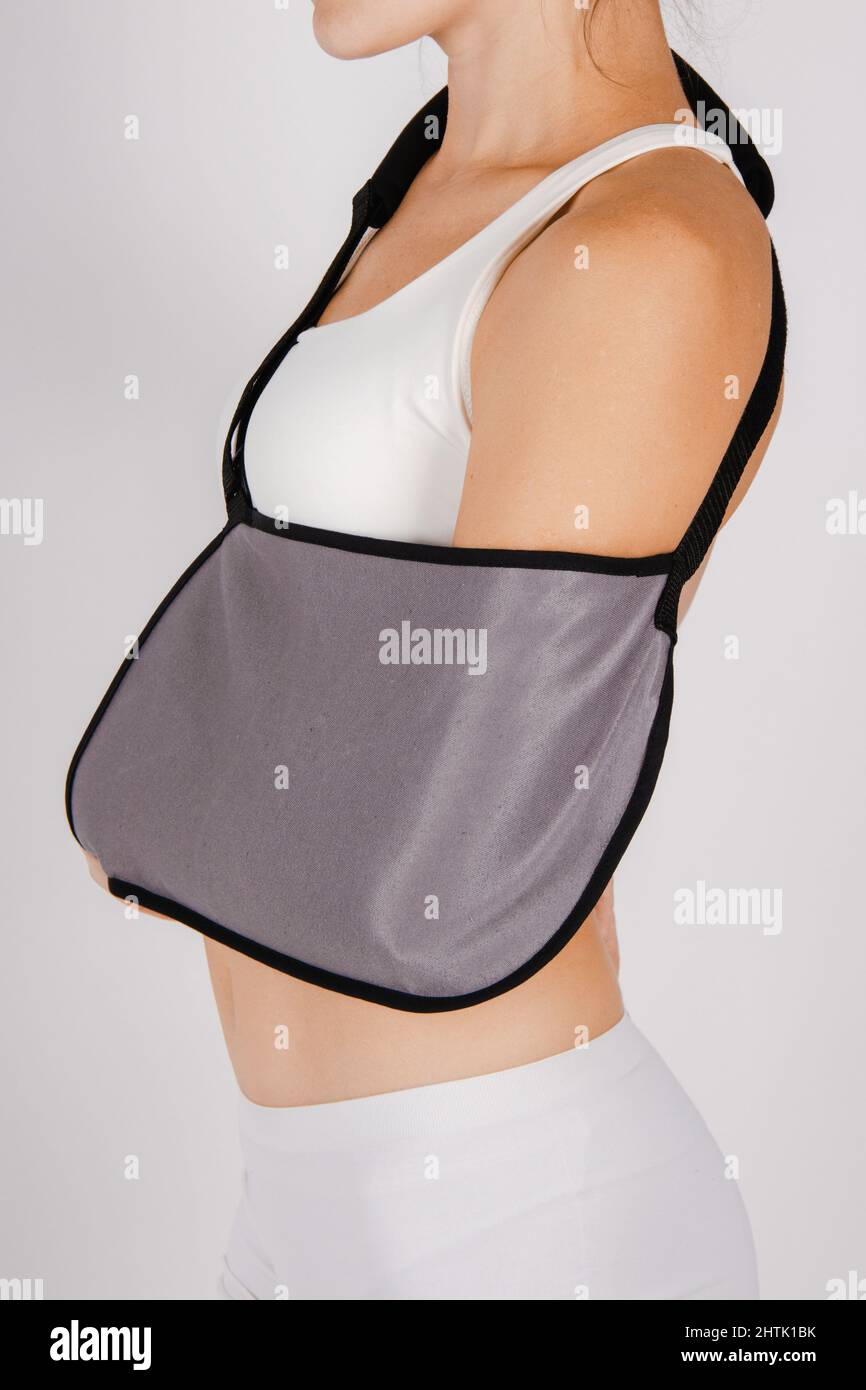 Shoulder Joint Brace. Bandage on the shoulder joint scarf with