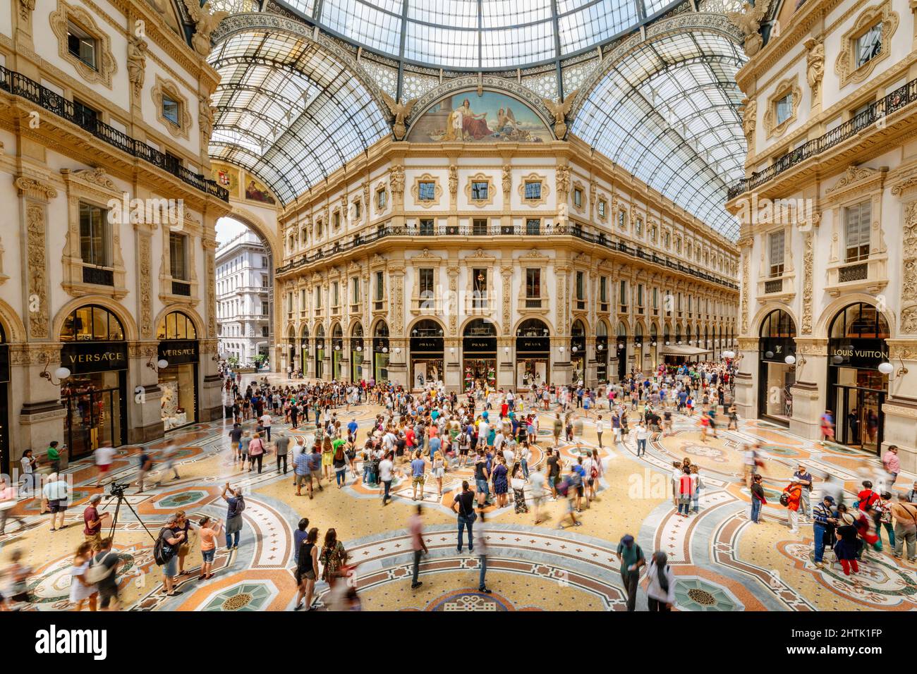 Milan, Italy - July 16, 2018: Galleria Vittorio Emanuele in Milan. Stock Photo
