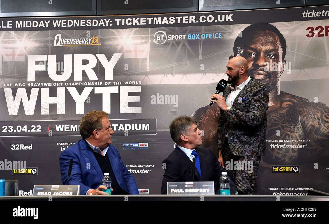 Tyson Fury, Chief Operating Officer of Top Rank Brad Jacobs and