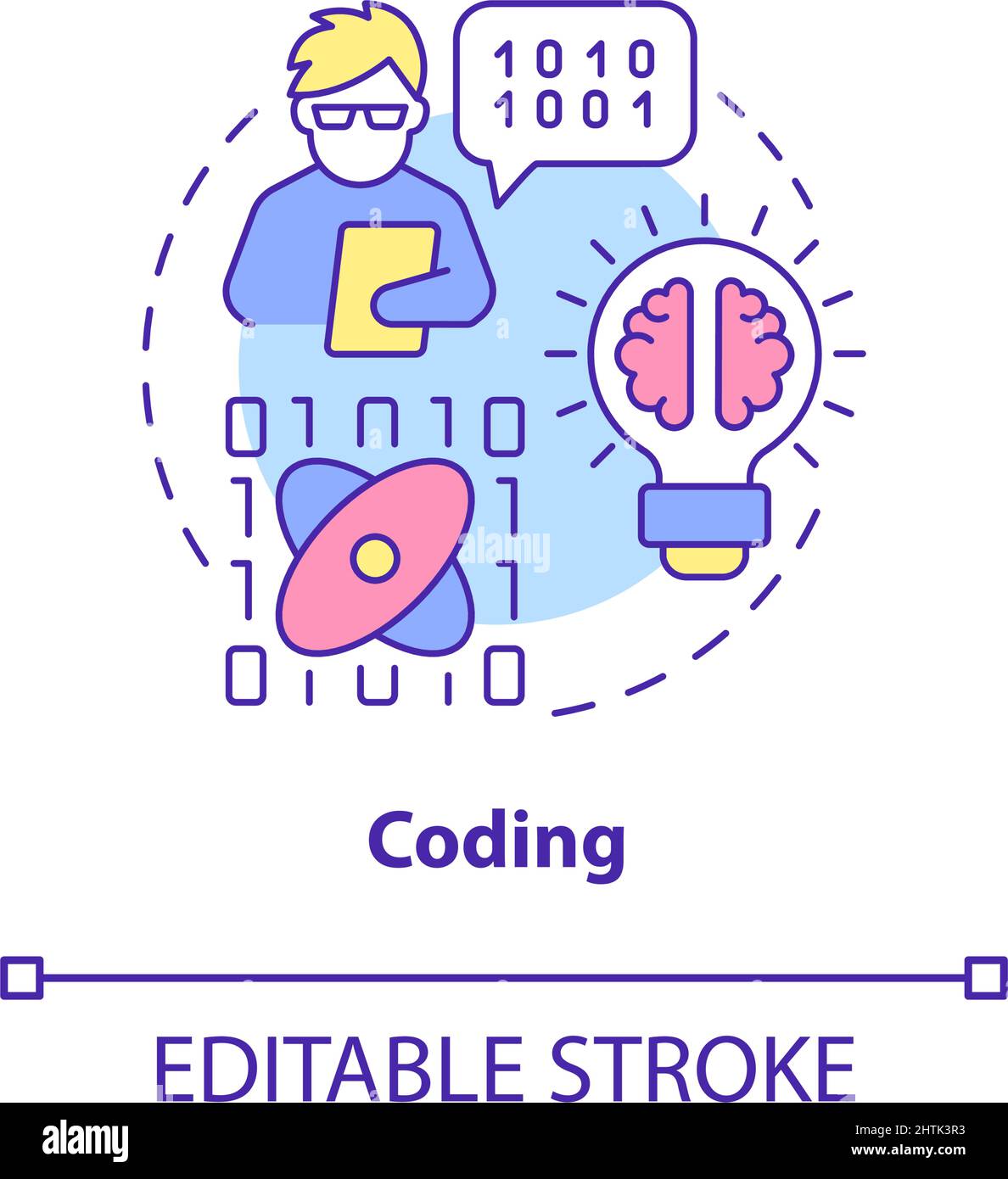 Coding concept icon Stock Vector Image & Art - Alamy