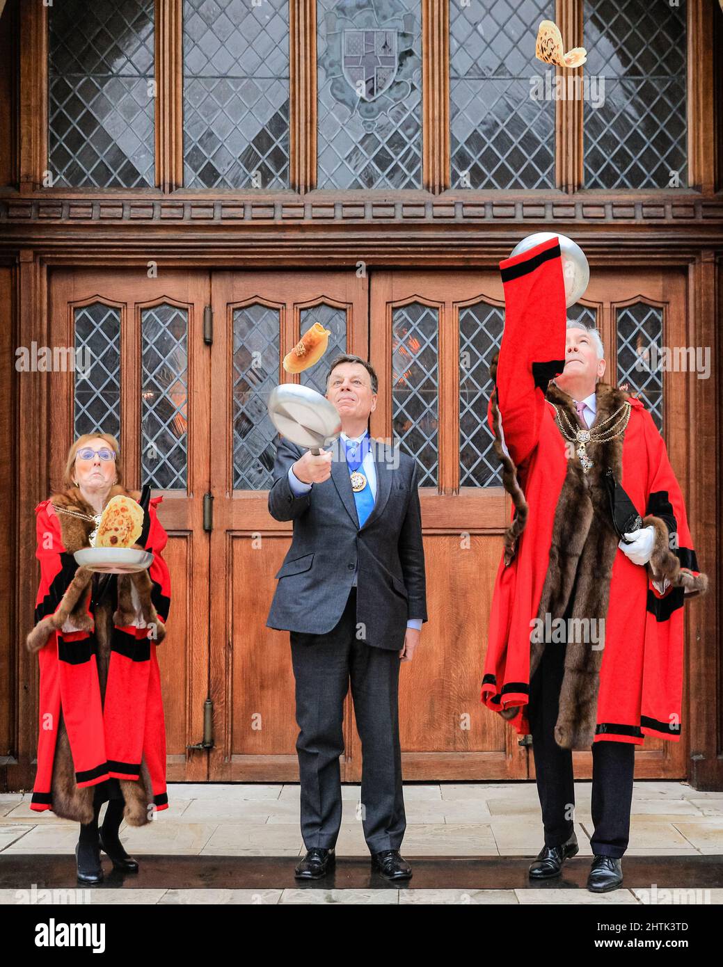 London, UK, 01st March 2022. The Chief Commoner (middle) Brian Mooney ...