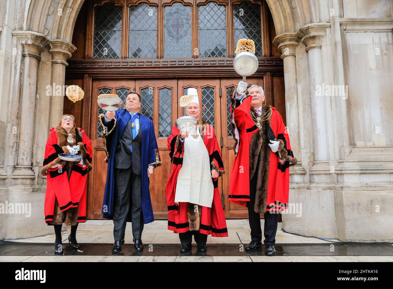 London, UK, 01st March 2022. The Chief Commoner (middle) with two of ...