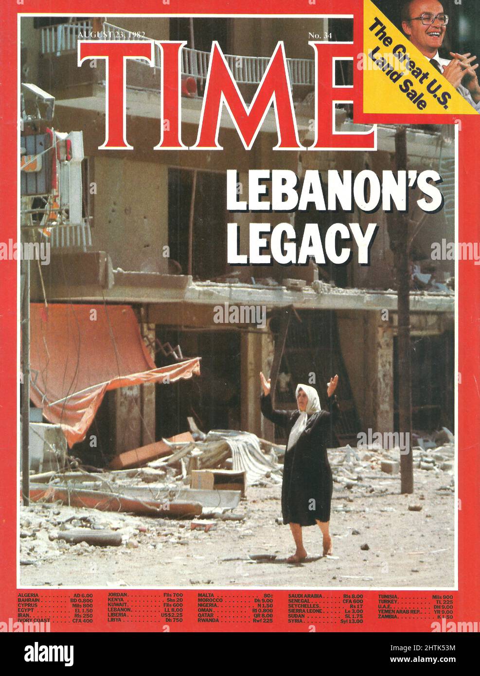Time magazine cover Lebanon's legacy Stock Photo