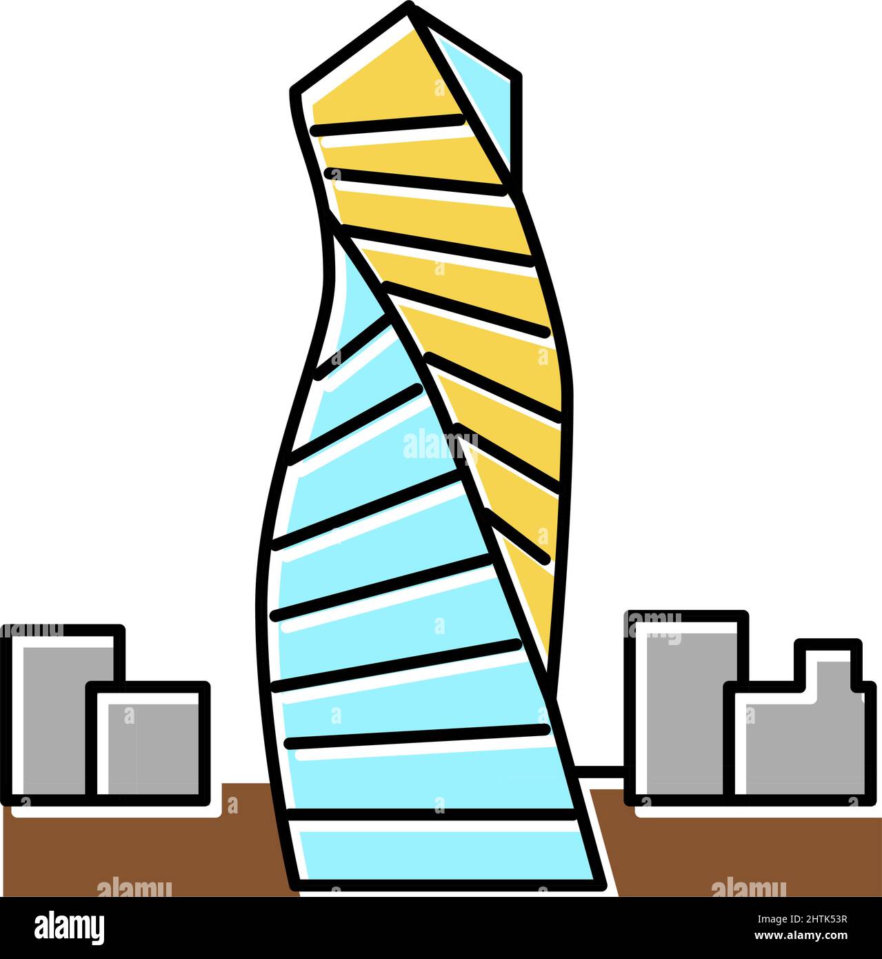 skyscraper modern building color icon vector illustration Stock Vector ...