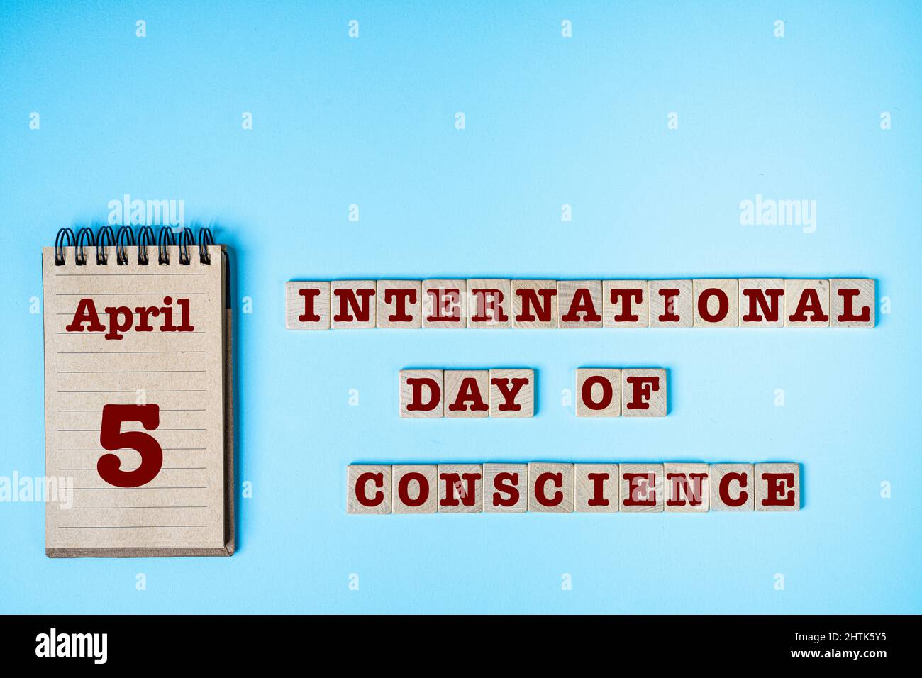 celebration concept of United Nations  International Day of Conscience. the April 5. Stock Photo