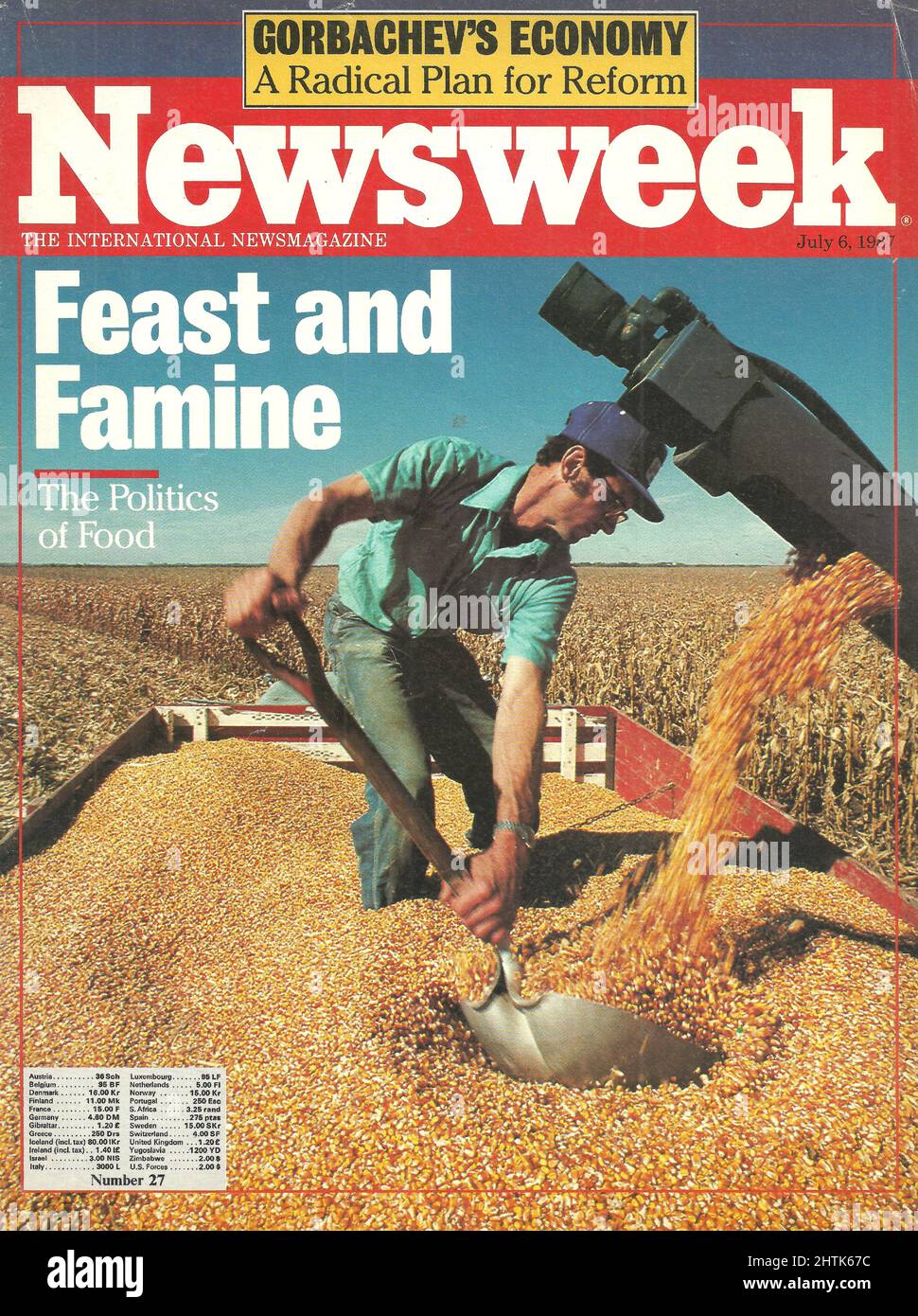 Newsweek cover Feast and Famine Stock Photo
