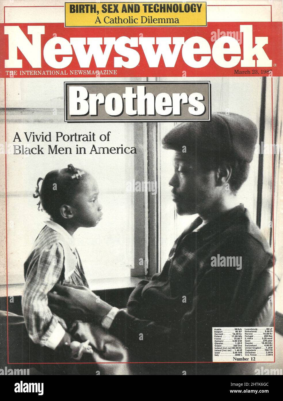Newsweek cover March 23 1987 Brothers A vivid Portrait of black men in America Stock Photo