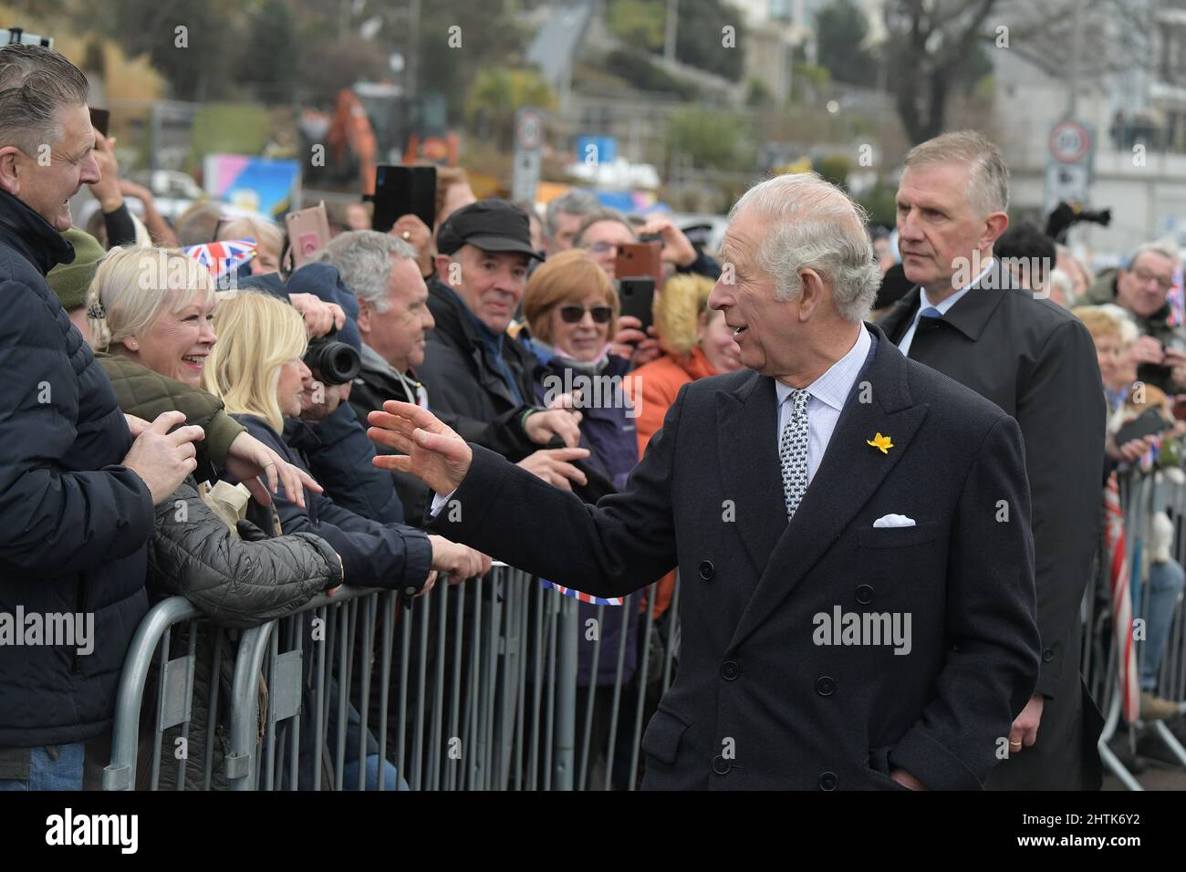 City of Southend-on-Sea Essex UK 1st March 2022. Prince Charles and Camilla  Duchess of Cornwall visit Southend Pier as part of a visit to commemorate  Southend-on-Sea in Essex achieving City status. The