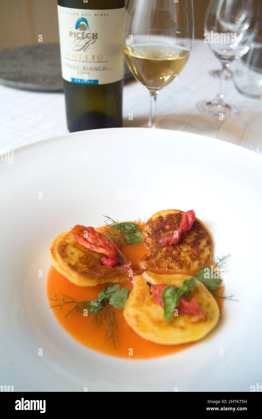 Il Pagliaccio restaurant, Via dei Banchi Vecchi 129a, Rome, Lazio, Italy Stock Photo