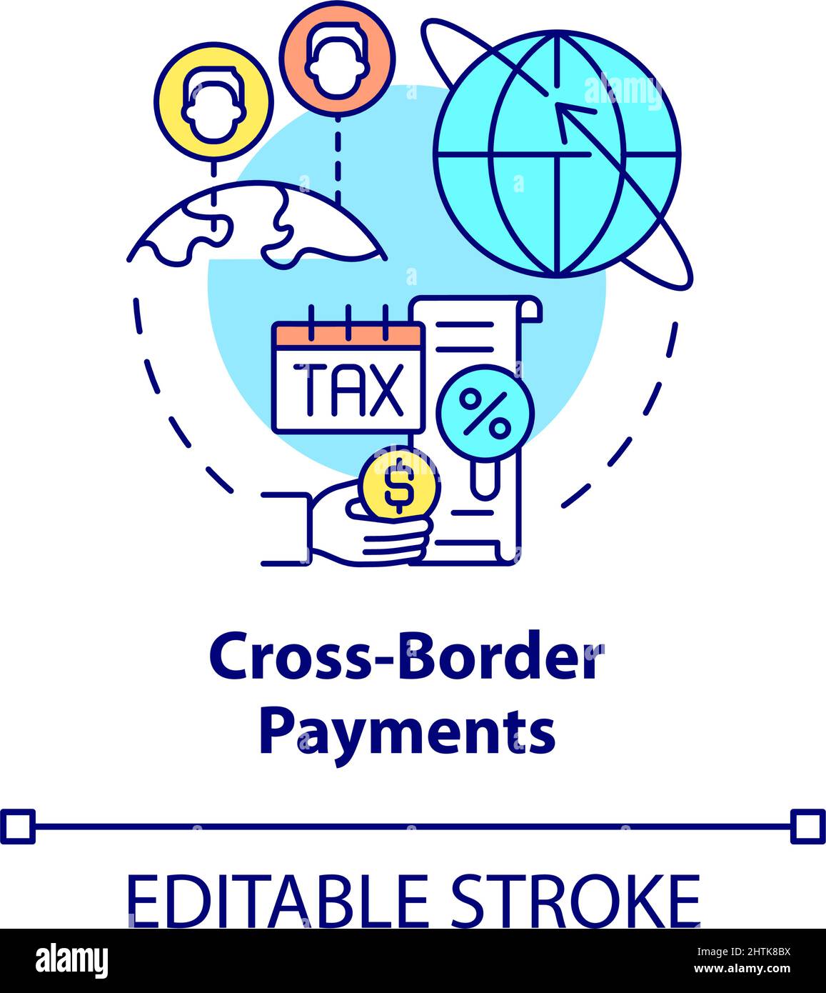 Crossborder payments concept icon Stock Vector Image & Art Alamy