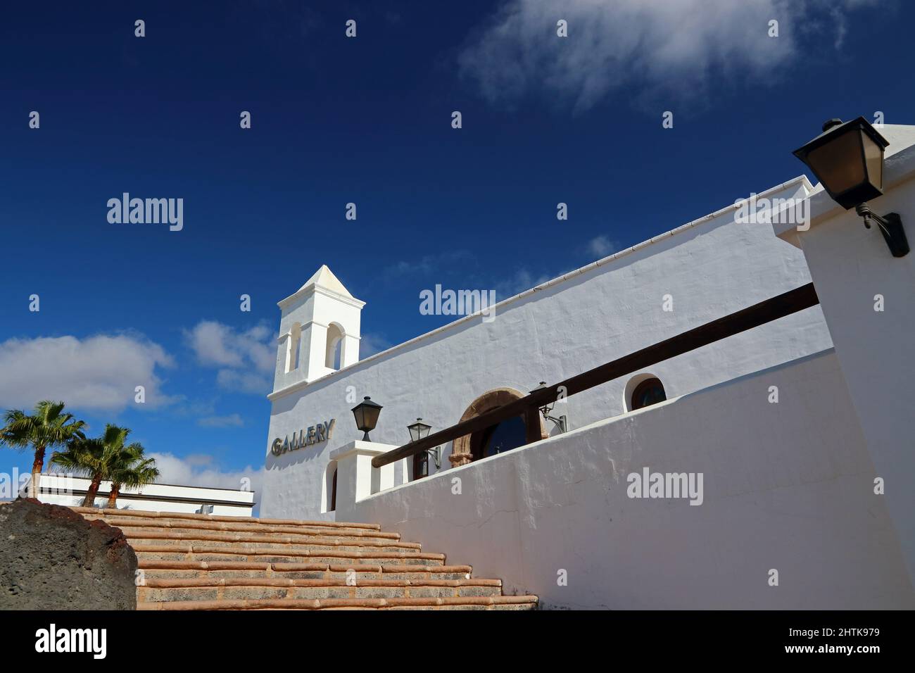 White Gallery building, Rubicon Marina, Playa Blanca, Lanzarote Stock Photo