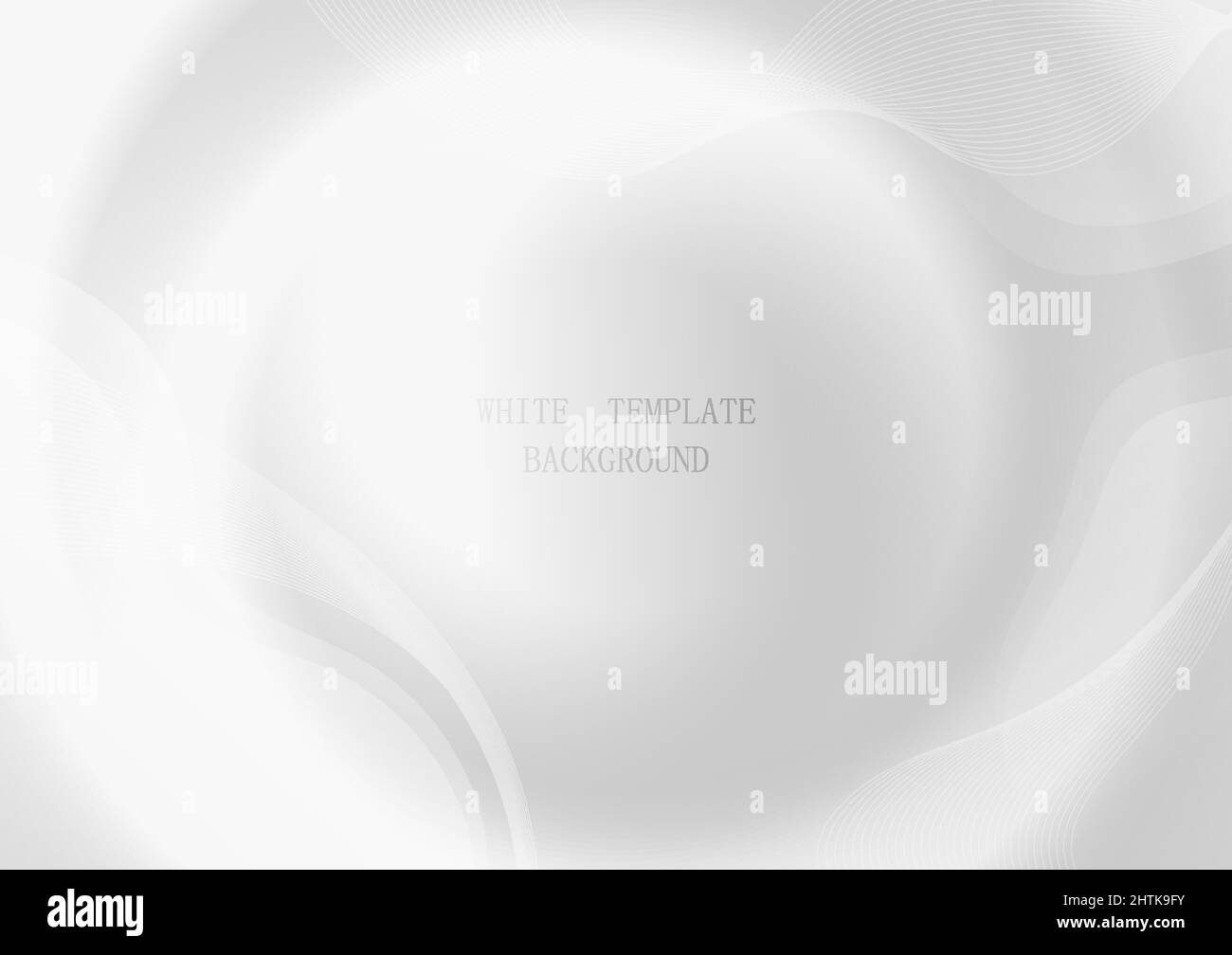 Abstract gradient white and gray decorative template wavy design ...