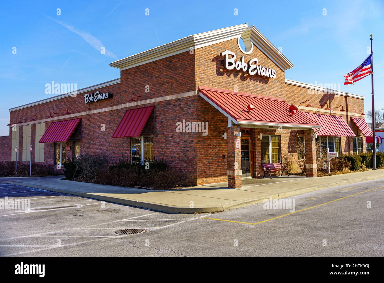 York, PA, USA February 16, 2022 Bob Evans Restaurant Building. Bob