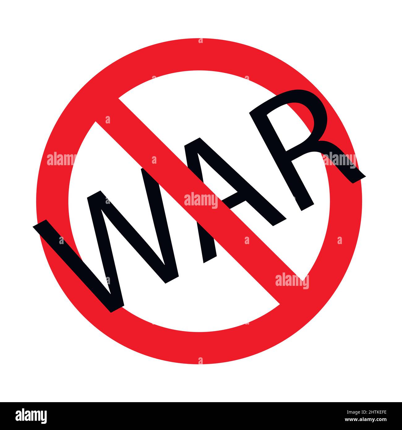 No war, ban and prohibition symbol icon. No war and prohibition, stop ...