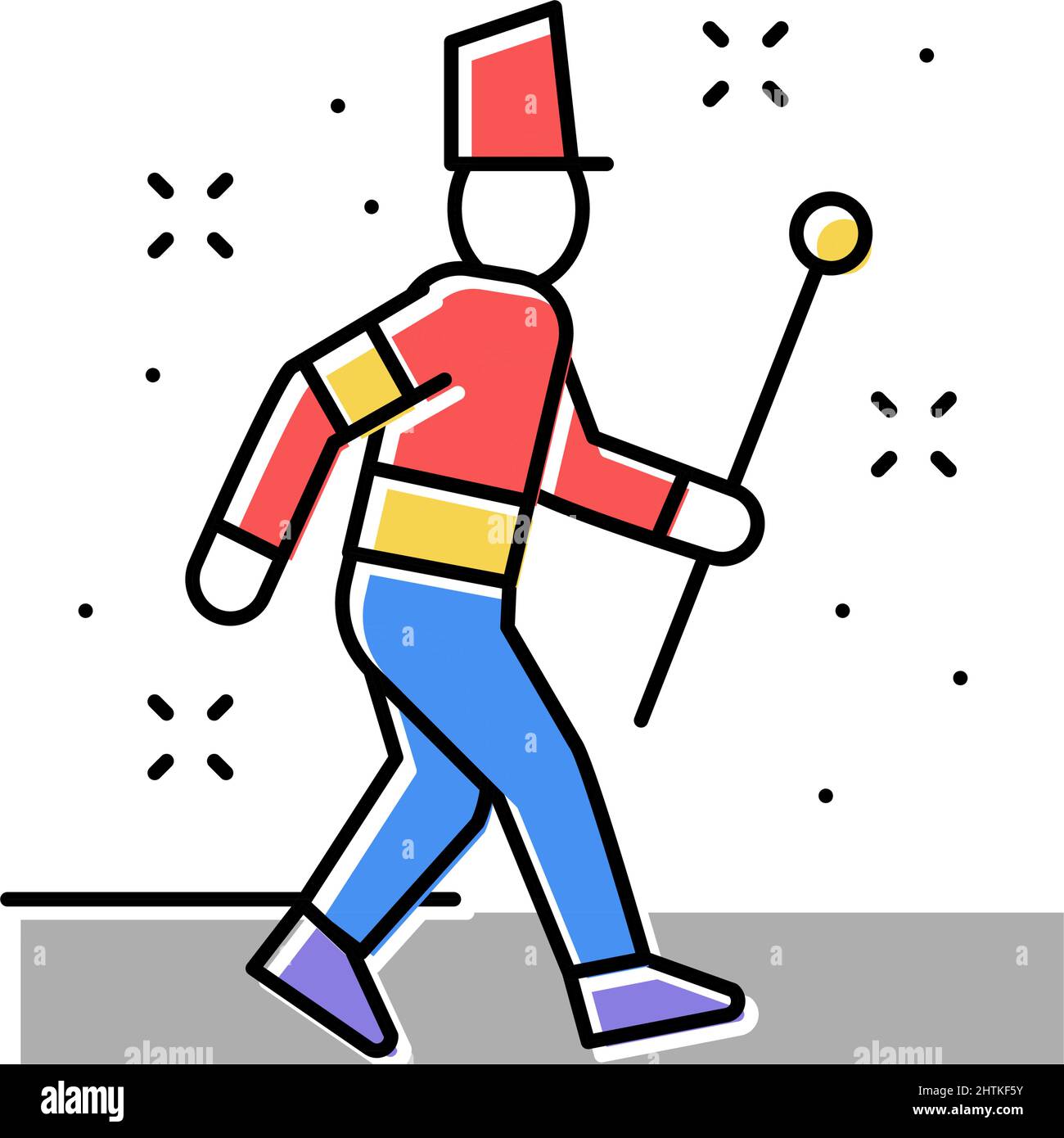 parade manager color icon vector illustration Stock Vector Image & Art ...