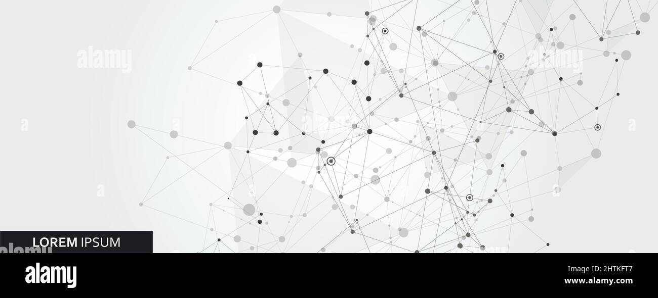 Technology abstract concept. Connection points and lines background ...