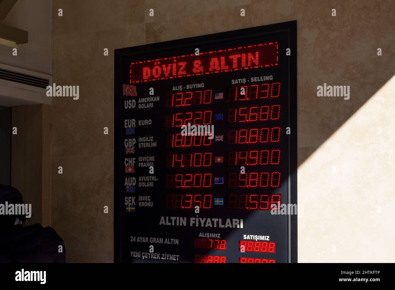ISTANBUL, TURKEY JANUARY 16, 2022 Exterior view of currency change