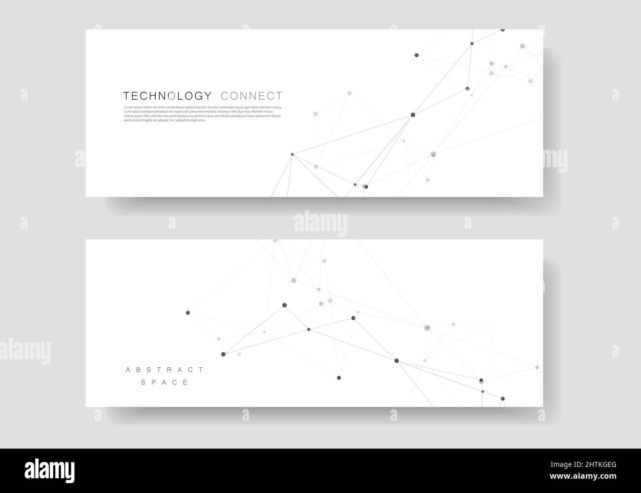 Set vector horisontal template with connect design. Abstract geometric ...