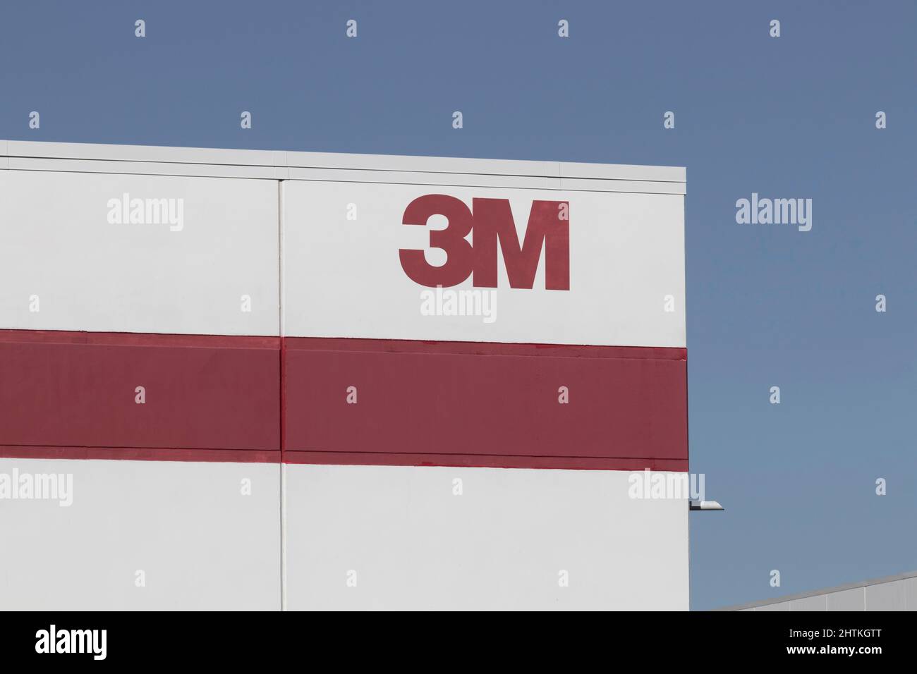 Hebron Circa February 2022 3M Plastic fabrication plant. 3M supports