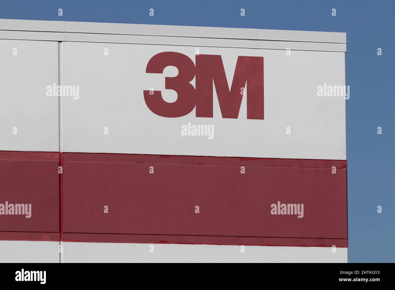 Hebron Circa February 2022 3M Plastic fabrication plant. 3M supports