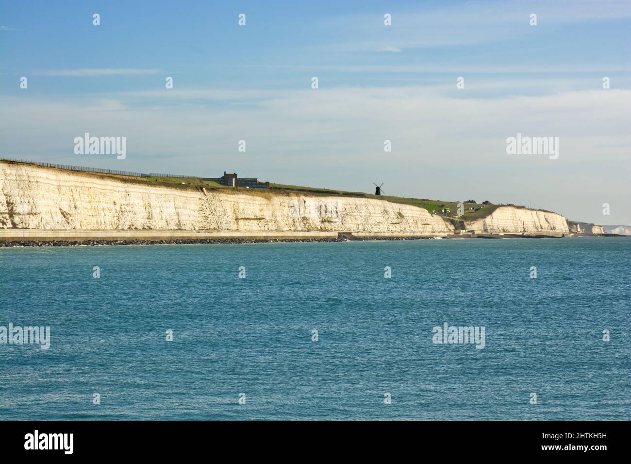 White chalk cliffs between Bighton and Rottingdean in East Sussex