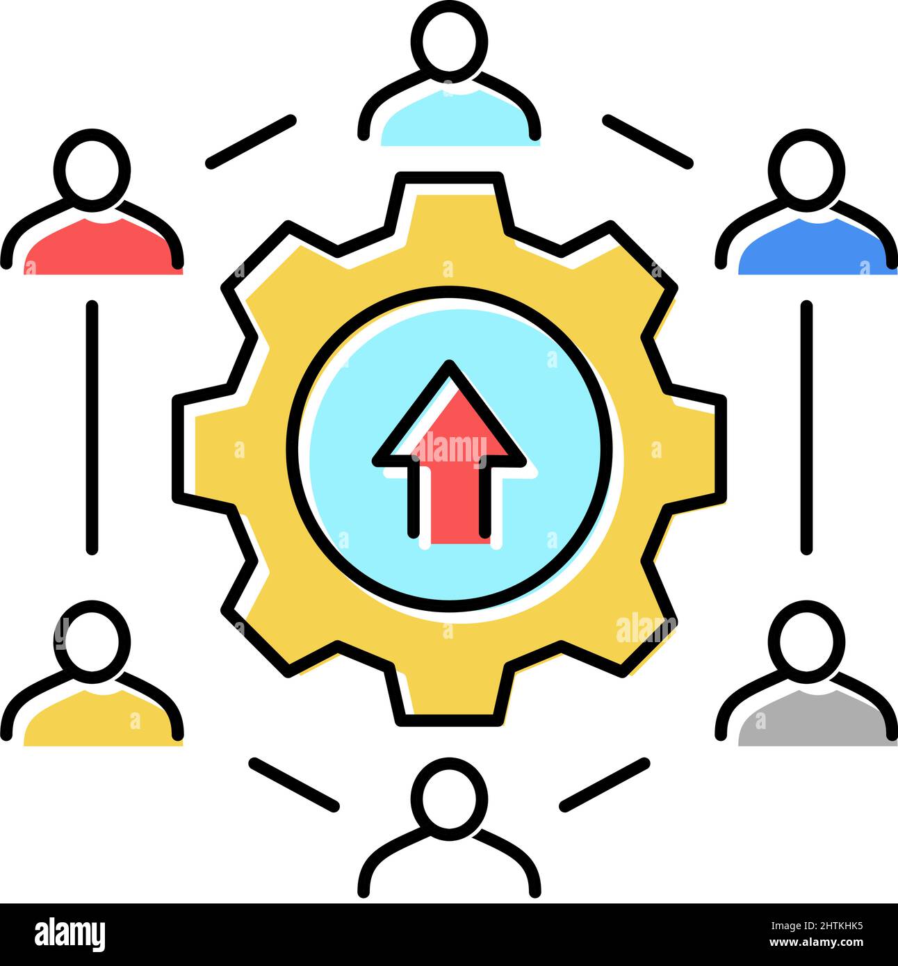 social development color icon vector illustration Stock Vector Image ...