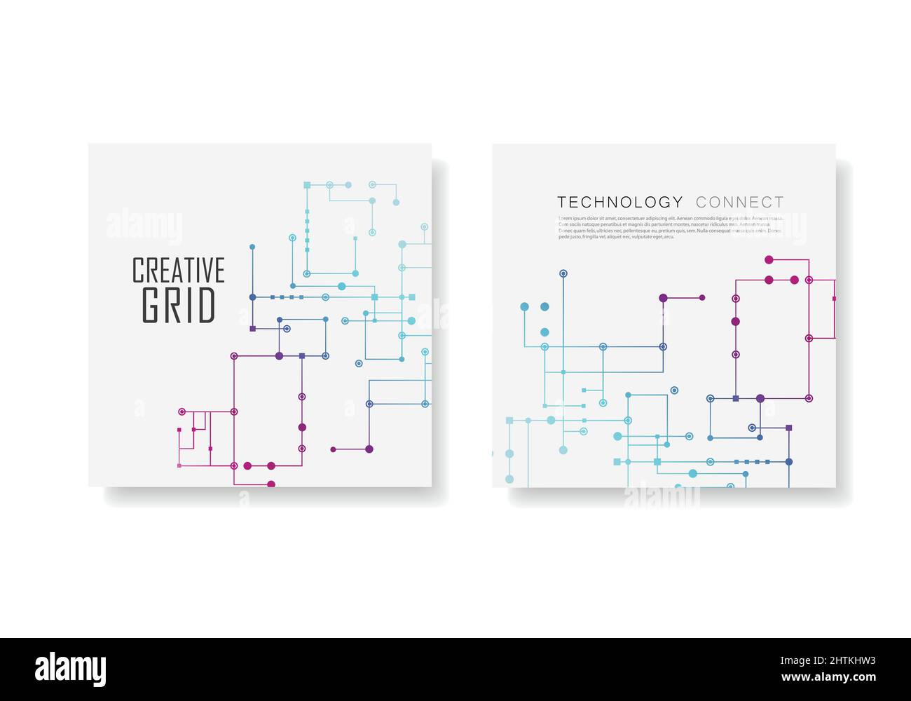 Circuit line background, connected dots and lines. Vector abstract design Stock Vector