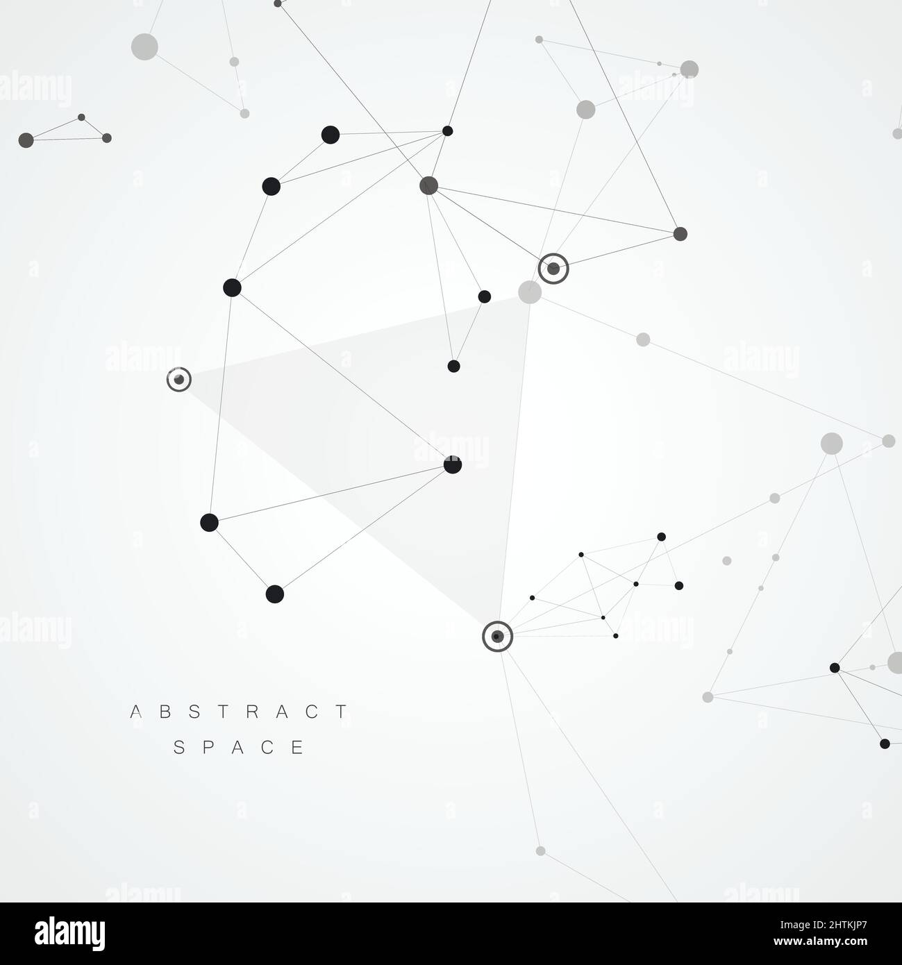 Points connected by straight lines into simple creative forms Stock Vector