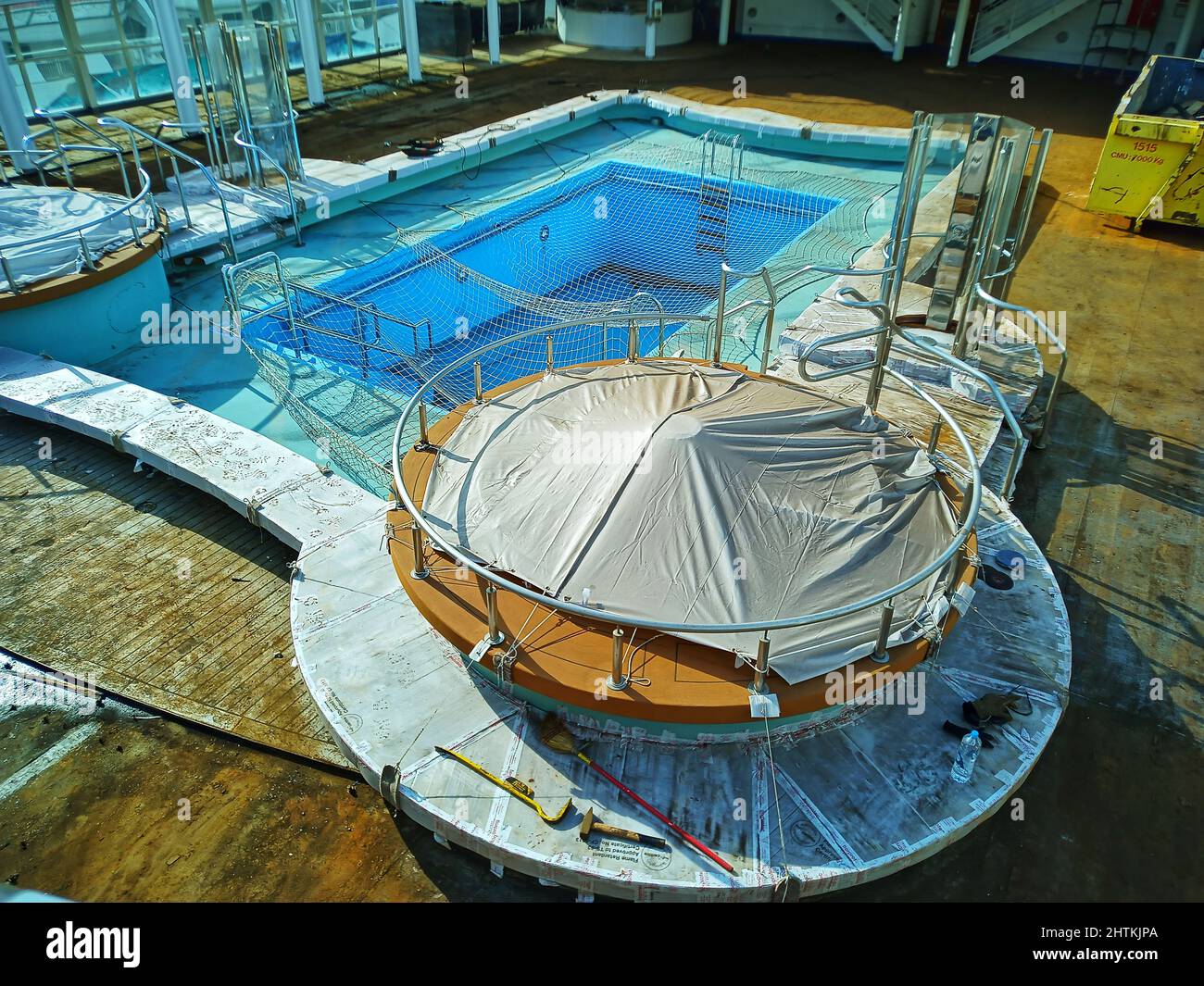 maintenance or repair of a swimming pool in a cruise liner,swimming