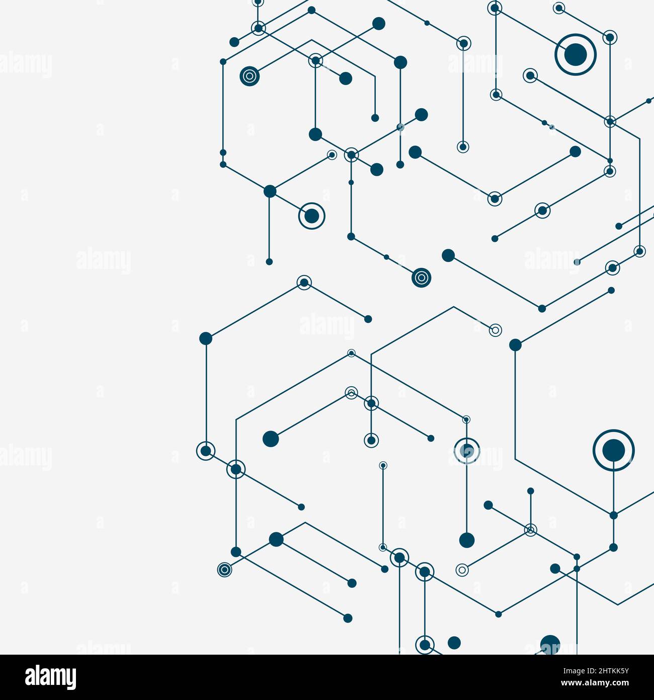 Abstract vector connection hexagons and social network background Stock ...