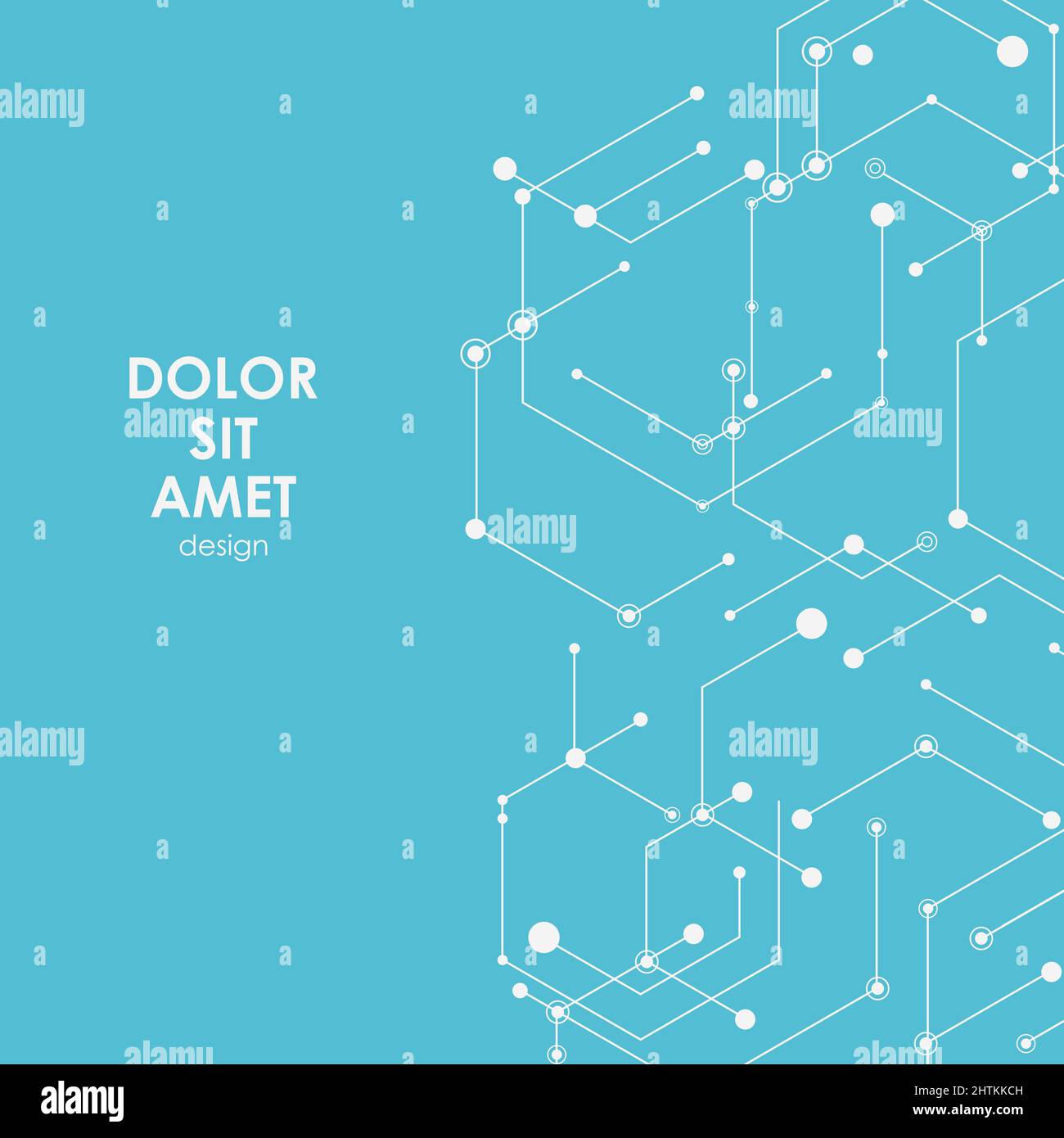 Abstract Line Pattern Hexagon. Creative technology design Stock Vector