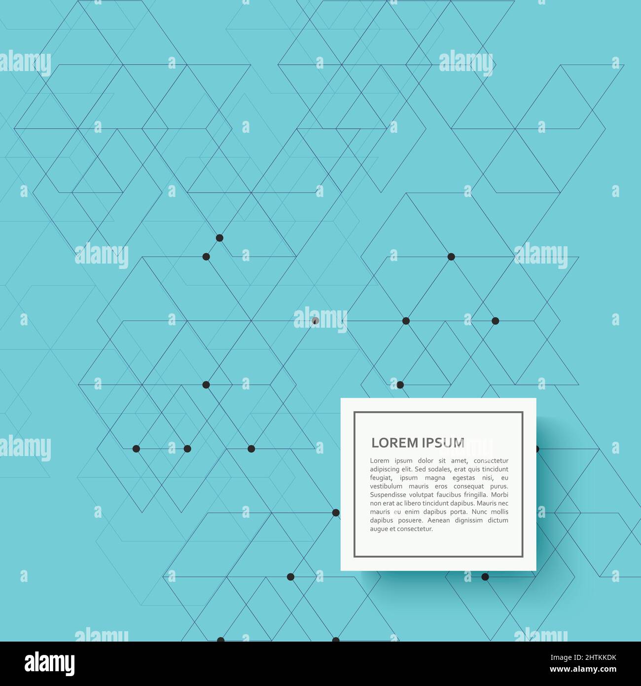 Abstract background with hexagon pattern and dots Stock Vector