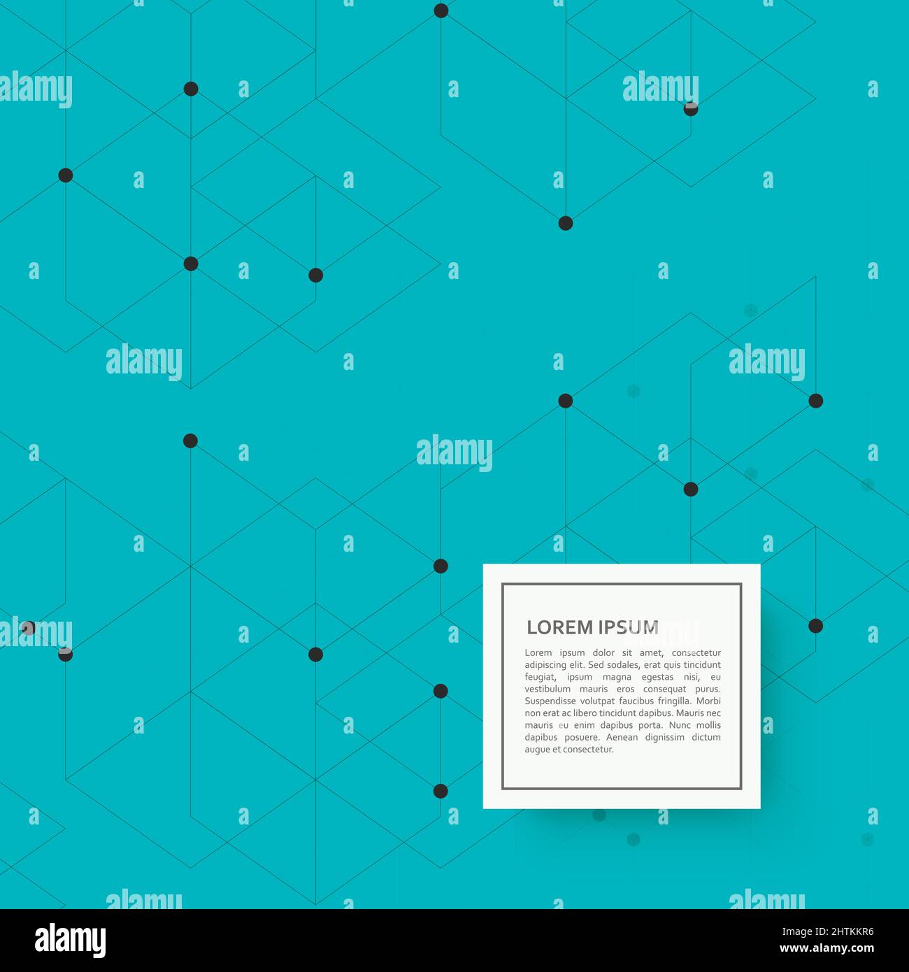 Abstract background with hexagon pattern and dots Stock Vector Image ...