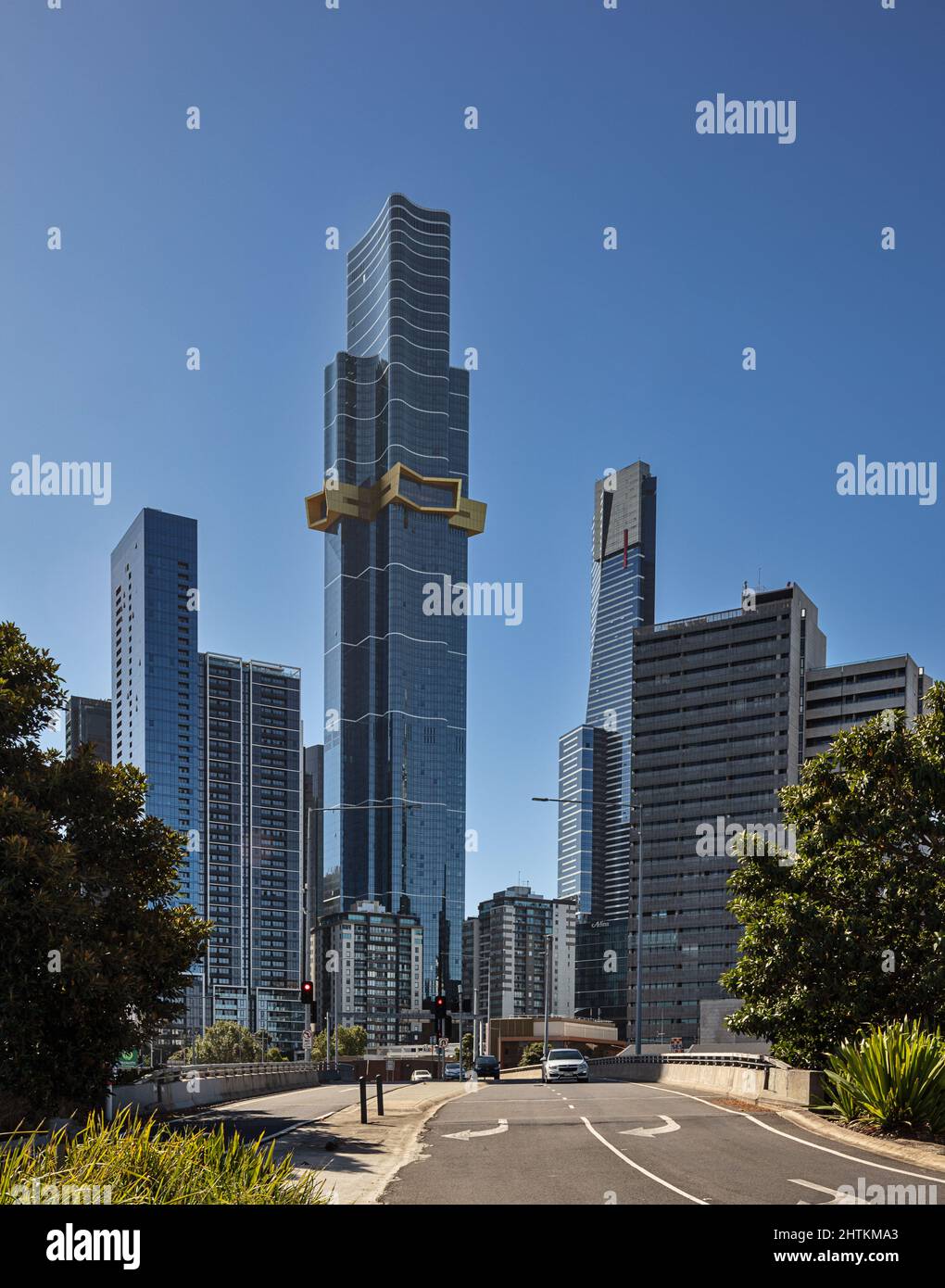 Australia 108, the tallest residential tower in the Southern Hemisphere. Stock Photo
