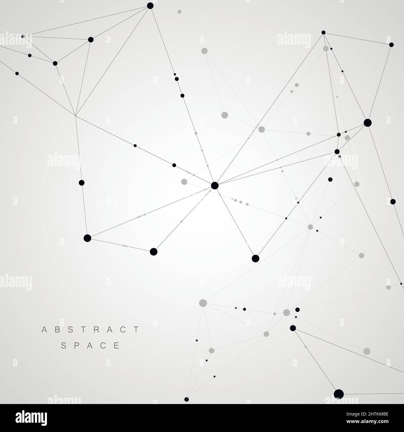 Polygonal pattern of connected black lines and dots Stock Vector Image ...