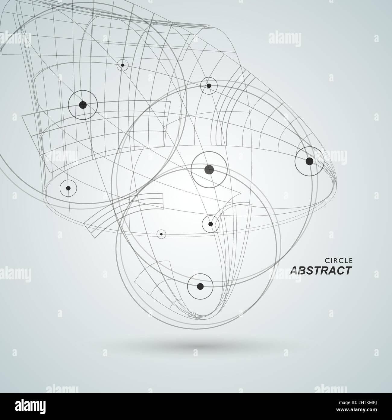 Abstract circle design template. Dots and lines background Stock Vector ...