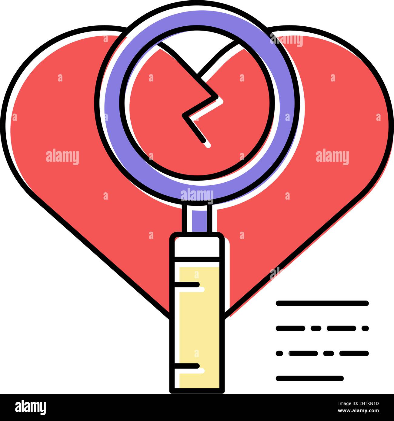 investigation of infidelity color icon vector illustration Stock Vector ...