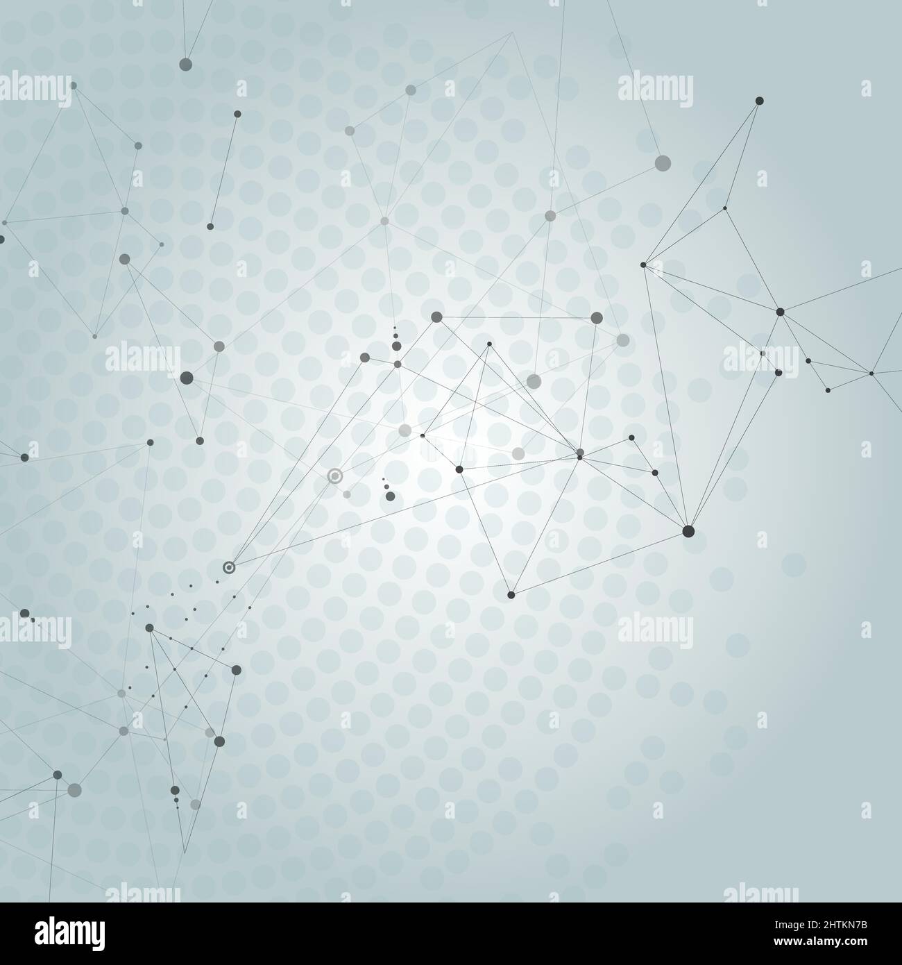 Geometric network abstract background with connected line and dots ...