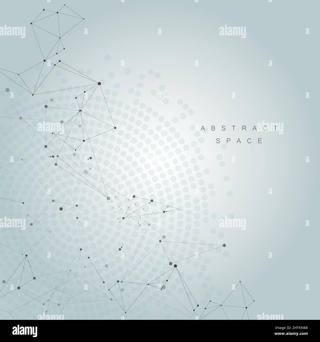 Geometric network abstract background with connected line and dots