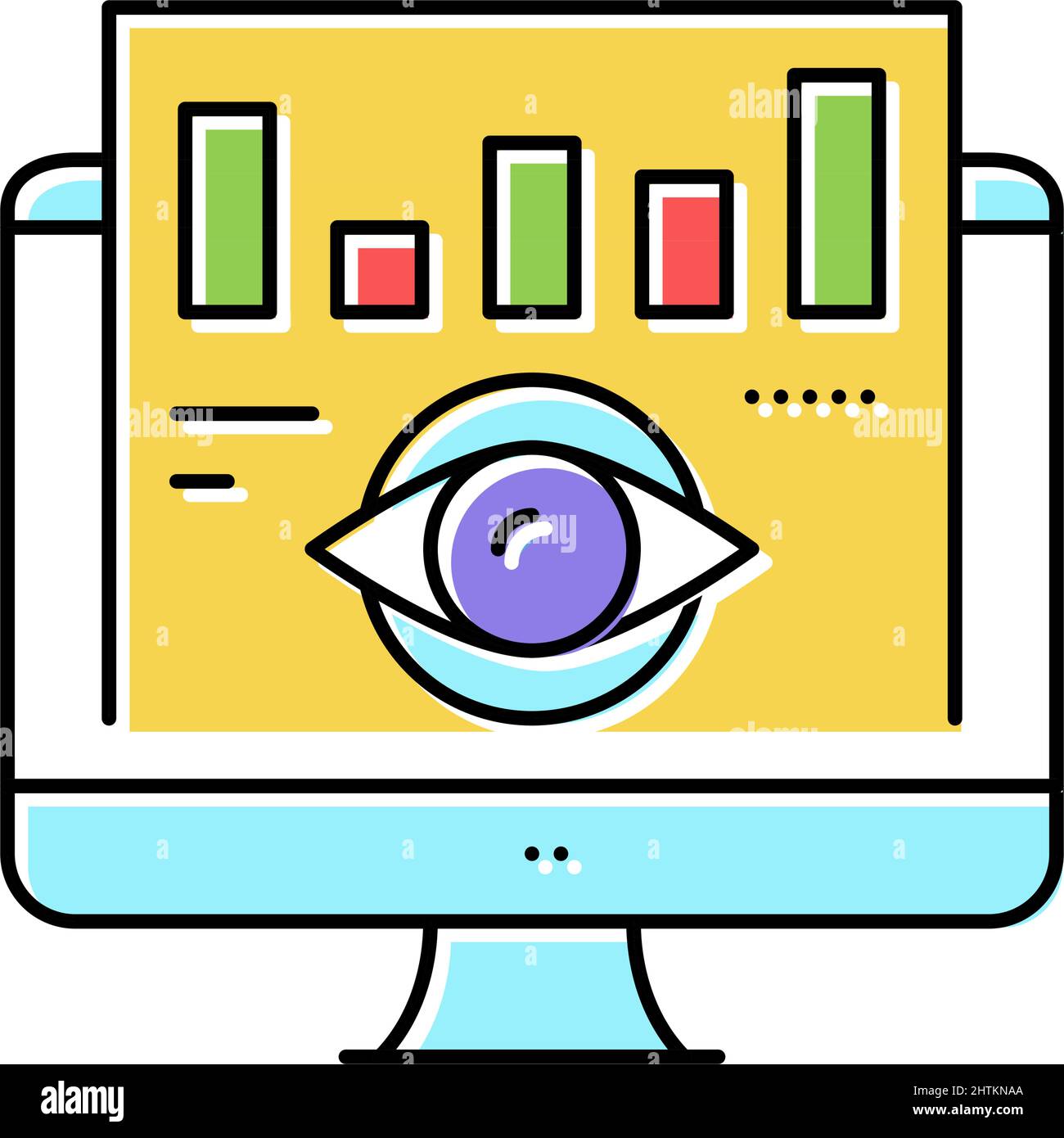 vision market infographic color icon vector illustration Stock Vector ...