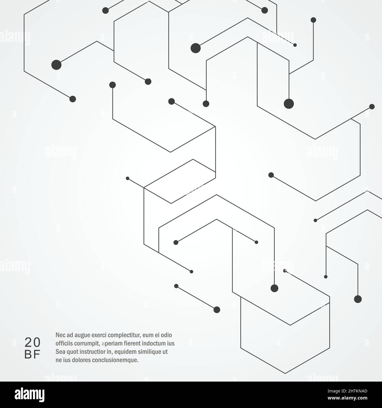 Technology hexagons structure Stock Vector