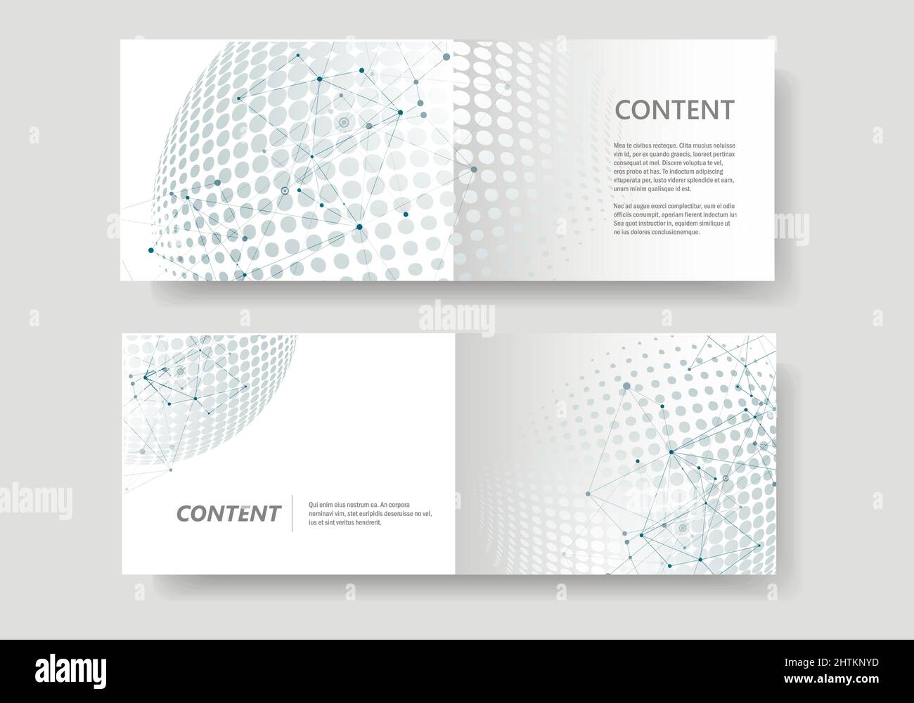 Vector molecule connect with halftone abstract circle dots Stock Vector ...