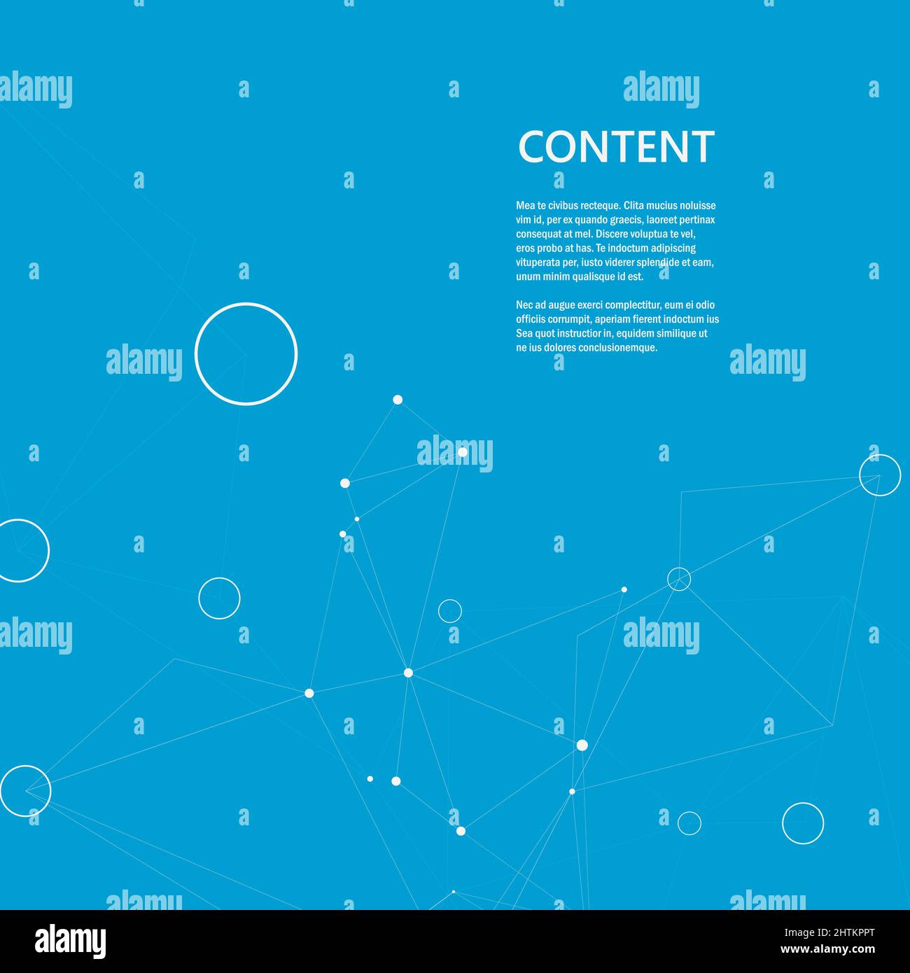 Polygonal abstract space background with connecting dots circles and ...
