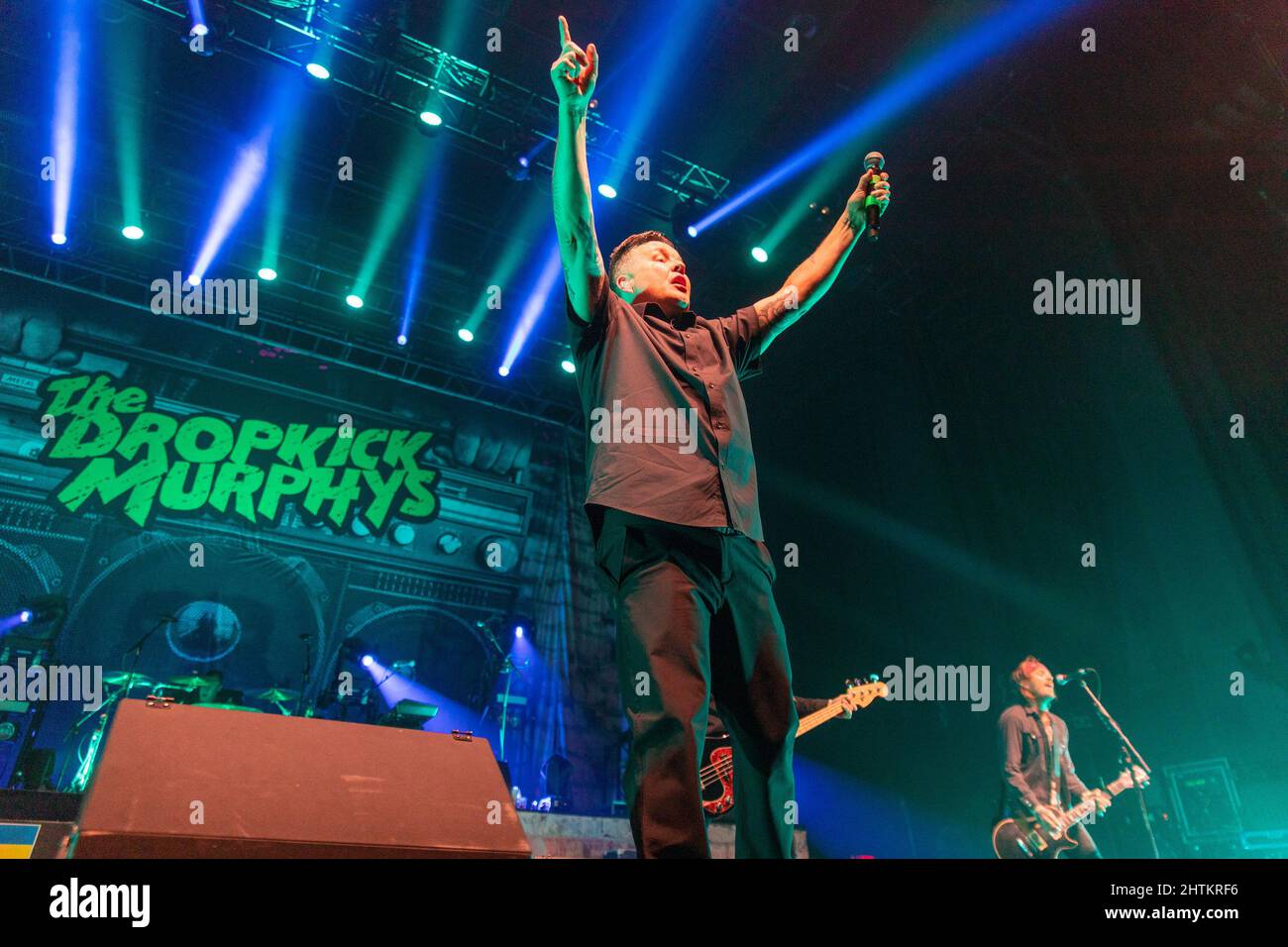 Madison, USA. 27th Feb, 2022. Ken Casey and James Lynch of Dropkick Murphys on February 27, 2022, at The Sylvee in Madison, Wisconsin (Photo by Daniel DeSlover/Sipa USA) Credit: Sipa USA/Alamy Live News Stock Photo