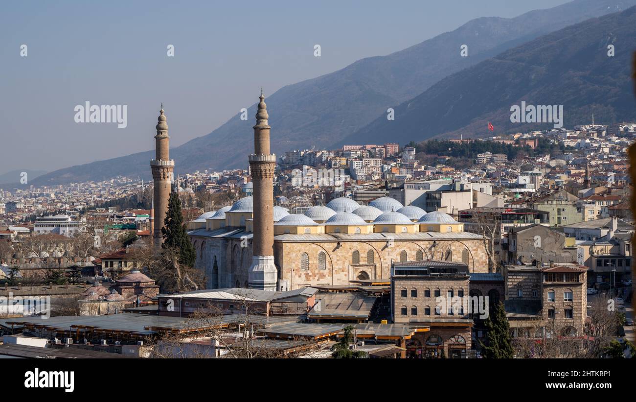 Great Mosque, Landmark of Bursa City Stock Photo