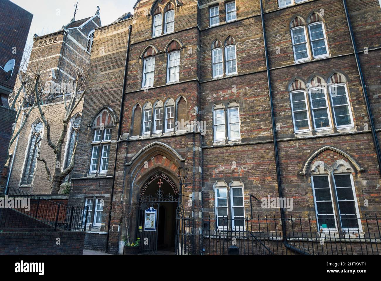 Entrance to St Alban's Church, an AngloCatholic church in Holborn